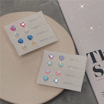DAIIIBABYYY  -  Fashion Sweet Macaron Candy Colorful Heart Stud Earrings Women Y2K Korean Fashion Girls Party Earring Jewelry Wholesale